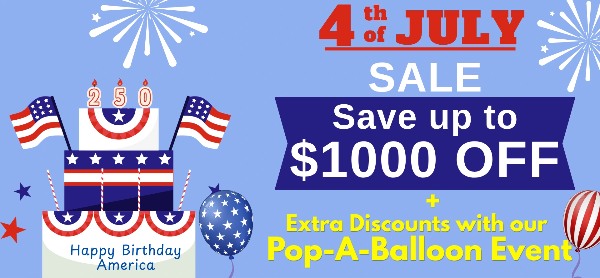 new balloon july 4th banner July 4th mattress sale