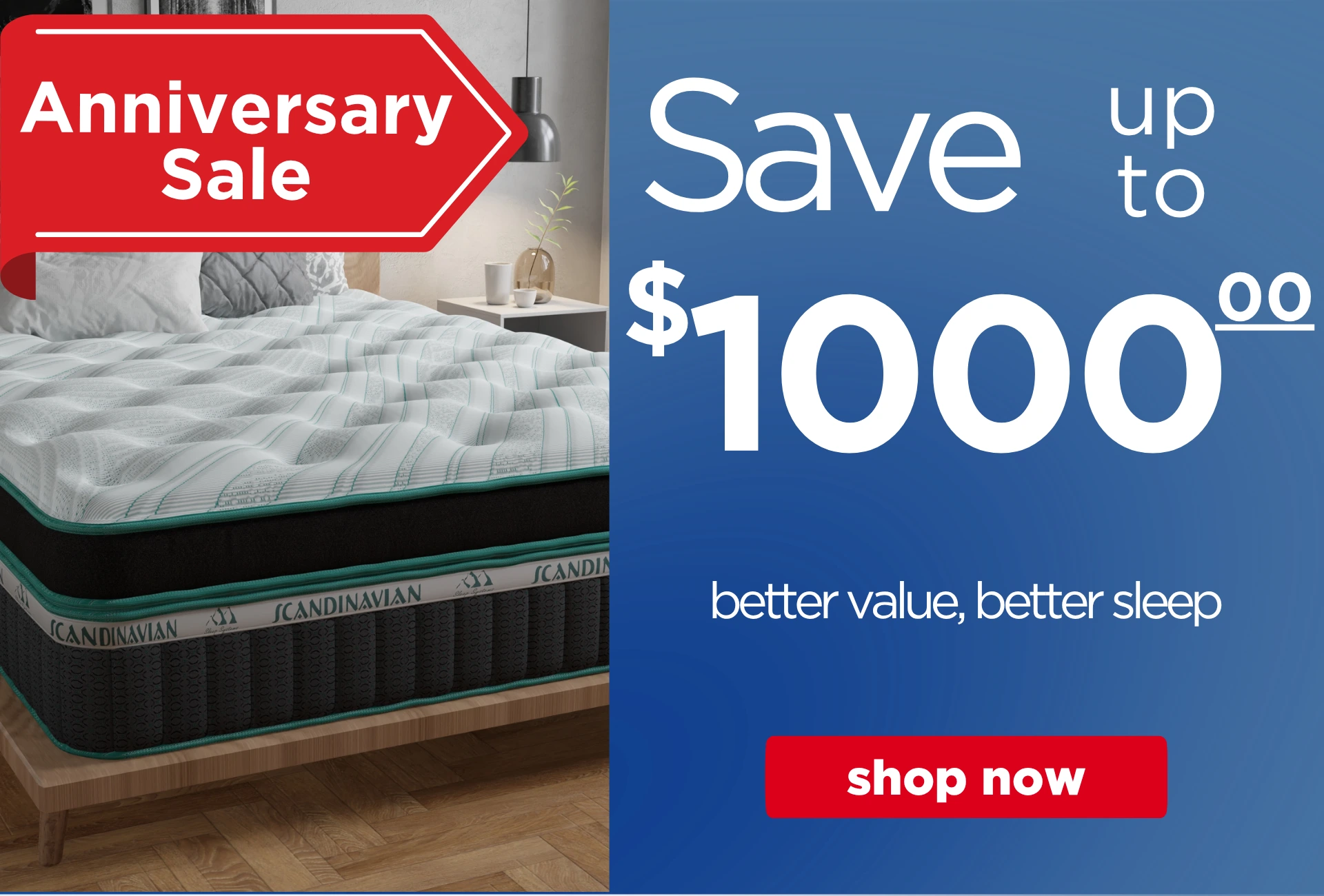 anniversary 1000 off block matress sale