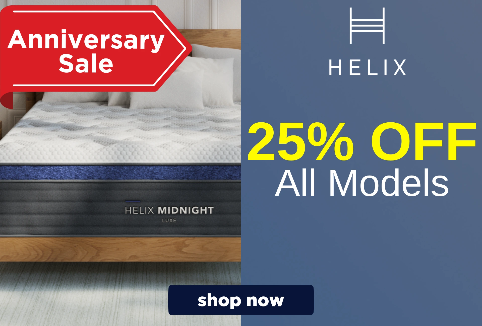 anniversary helix 25 off block Helix mattress sale