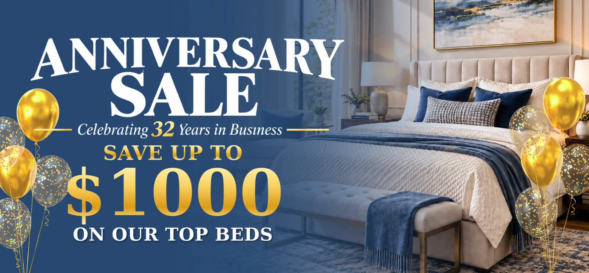 anniversary sale banner new Tricities mattress store sale
